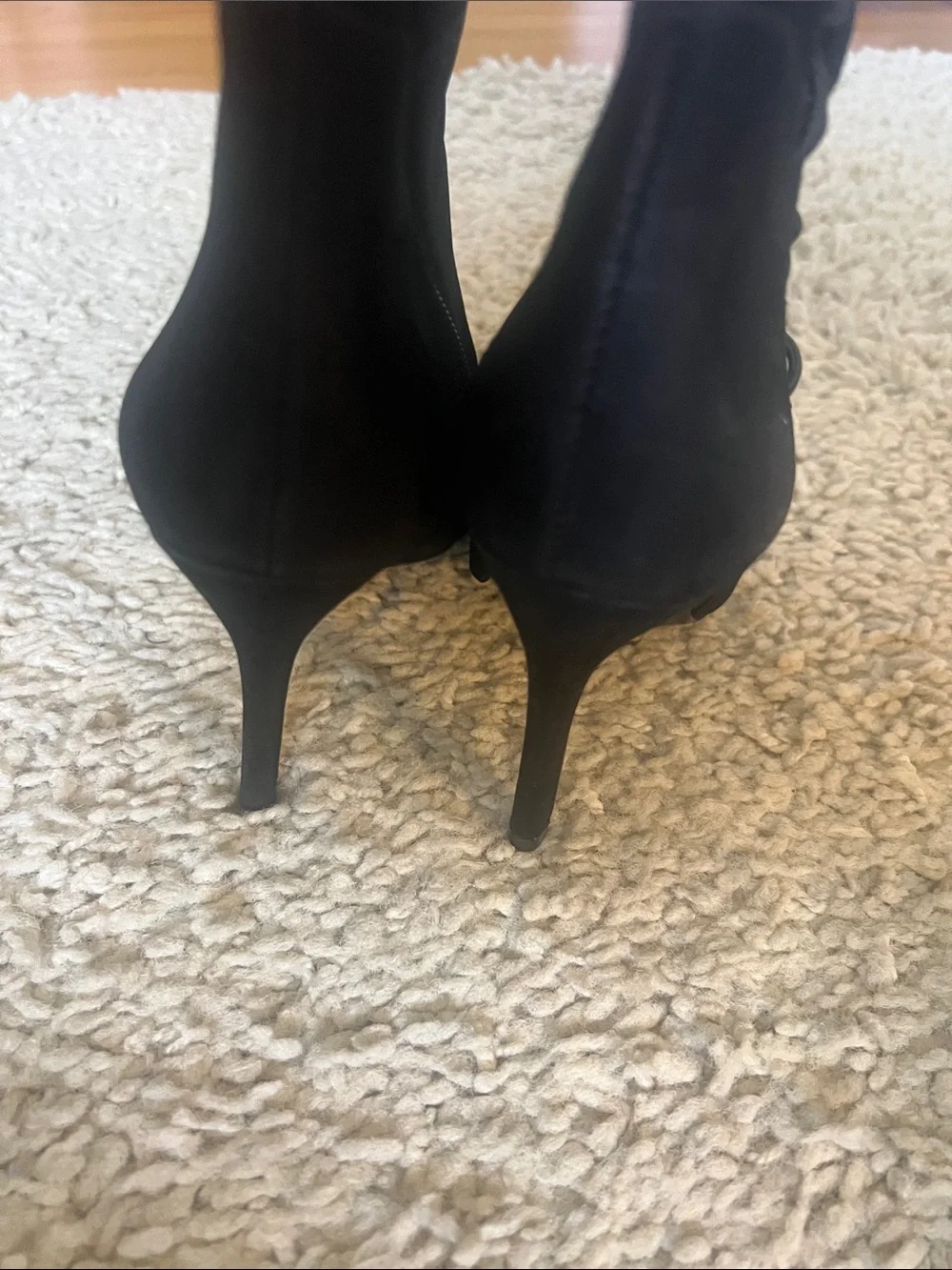 SCHUTZ Black Over-the-Knee Lace-Up Stiletto Boots